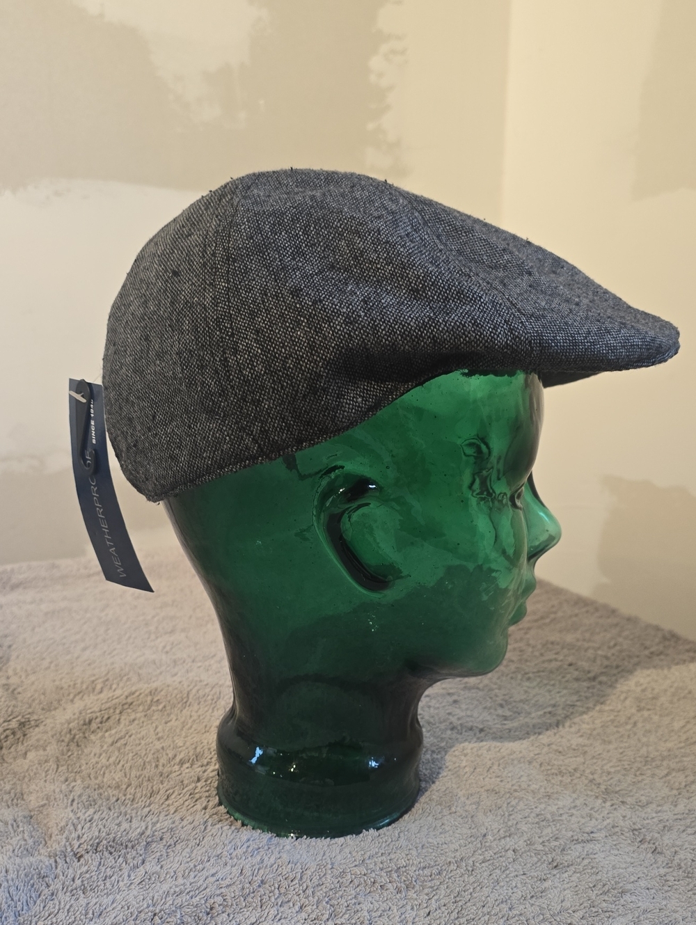 Weatherproof Gray Tweed Flat Cap